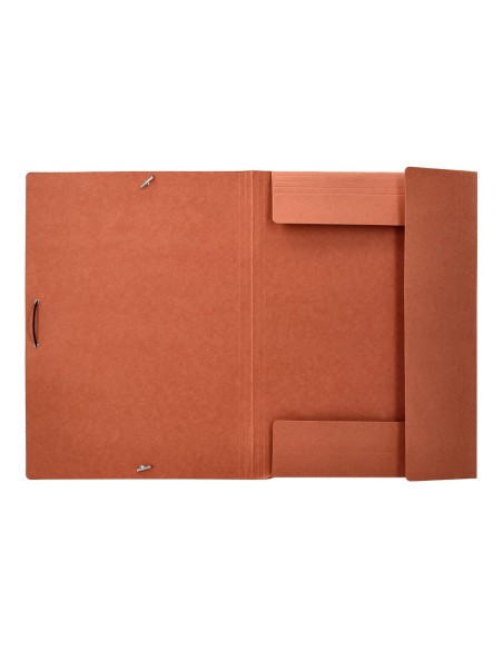 CARPETA GOMAS LIDERPAPEL FL CARTON COMPACTO 3 SOLAPAS CUERO