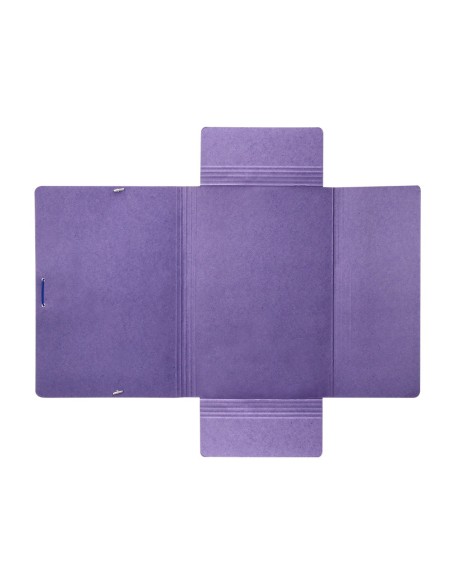 CARPETA GOMAS LIDERPAPEL FL CARTON COMPACTO 3 SOLAPAS AZ.