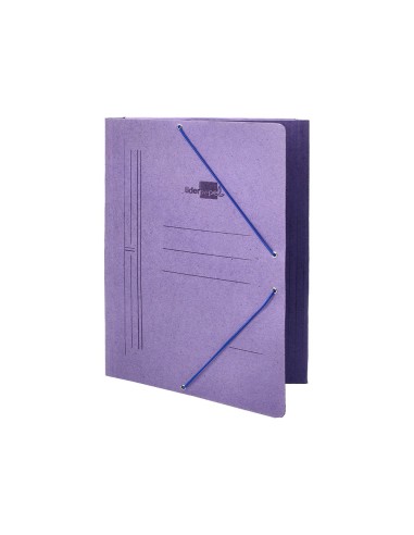 CARPETA GOMAS LIDERPAPEL FL CARTON COMPACTO 3 SOLAPAS AZ.