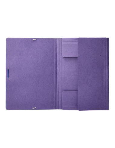 CARPETA GOMAS LIDERPAPEL FL CARTON COMPACTO 3 SOLAPAS AZ.