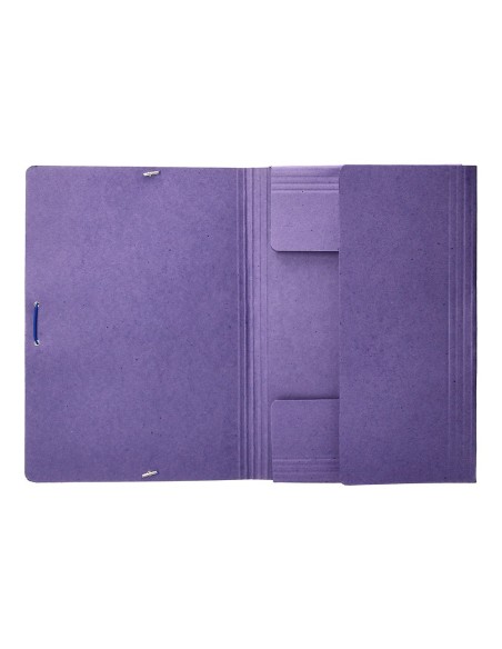 CARPETA GOMAS LIDERPAPEL FL CARTON COMPACTO 3 SOLAPAS AZ.