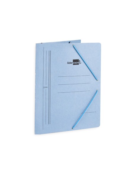 CARPETA GOMAS LIDERPAPEL FL CARTON 3 SOLAPAS AZ.