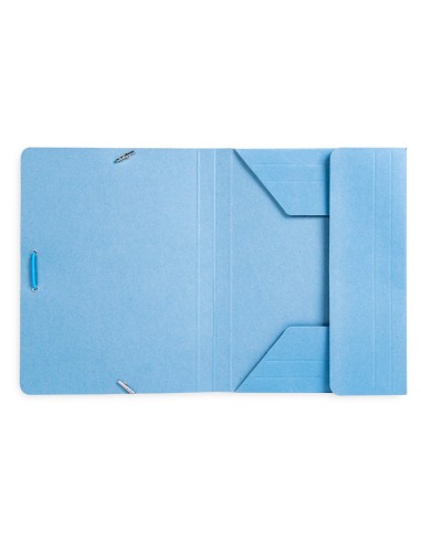 CARPETA GOMAS LIDERPAPEL A5 CARTON 3 SOLAPAS AZ.