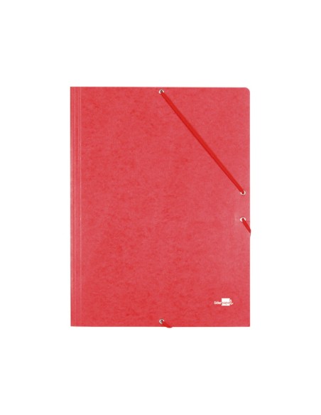 CARPETA GOMAS LIDERPAPEL FL SIMIL-PRESPAN 3 SOLAPAS RJ.