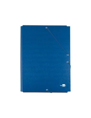 CARPETA GOMAS LIDERPAPEL FL CARTON FORRADO 3 SOLAPAS AZ.