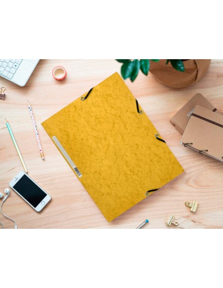 CARPETA GOMAS Q-CON. 320X243MM SIMIL-PRESPAN 3 SOLAPAS LOMO 15CM AM