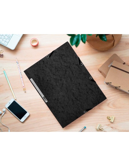 CARPETA GOMAS Q-CON. 320X243MM SIMIL-PRESPAN 3 SOLAPAS LOMO 15CM NG