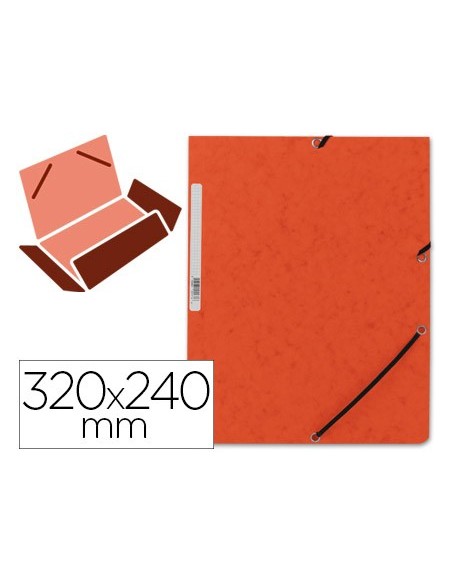 CARPETA GOMAS Q-CON. 320X243MM SIMIL-PRESPAN 3 SOLAPAS LOMO 15CM NJ.