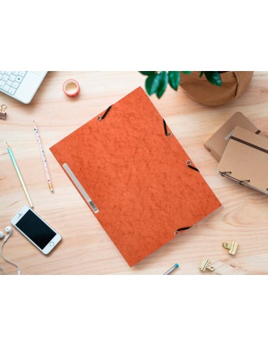 CARPETA GOMAS Q-CON. 320X243MM SIMIL-PRESPAN 3 SOLAPAS LOMO 15CM NJ.