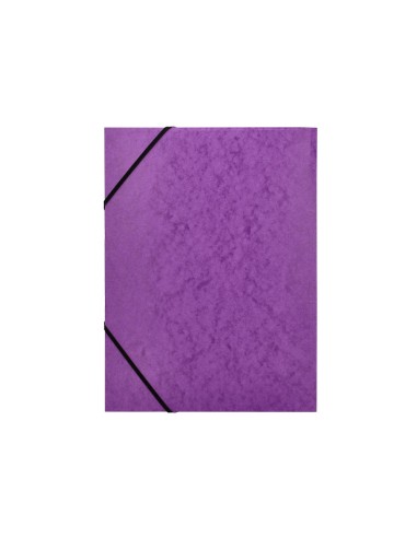 CARPETA GOMAS Q-CON. 320X243MM SIMIL-PRESPAN 3 SOLAPAS LOMO 15CM VIO.