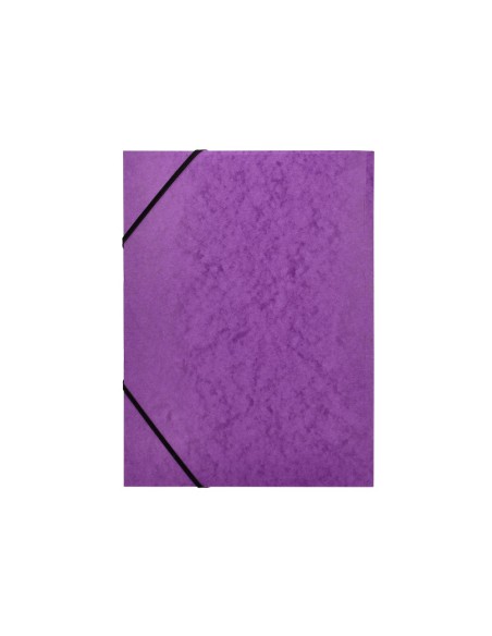 CARPETA GOMAS Q-CON. 320X243MM SIMIL-PRESPAN 3 SOLAPAS LOMO 15CM VIO.