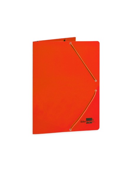 CARPETA GOMAS LIDERPAPEL FL PLASTIFICADO 3 SOLAPAS COL. SURT.