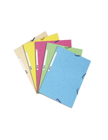 CARPETA GOMA EXACOMPTA A4 3 SOLAPAS CARTULINA ILUSTRADA PASTEL SURT.