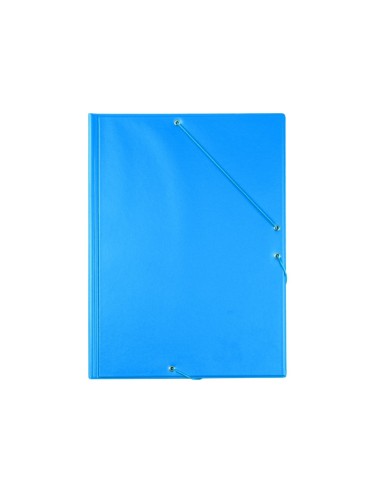 CARPETA GOMAS LIDERPAPEL FL PVC 3 SOLAPAS AZ.