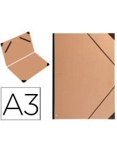 CARPETA PLANOS CLAIREFONTAINE A3 CARTON GOFRADO KRAFT C/GOMAS