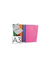 CARPETA PLANOS CLAIREFONTAINE A3 CARTON GOFRADO COL. SURT. C/GOMAS 2