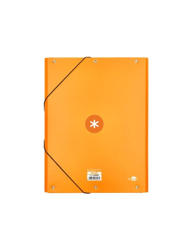 CARPETA  ANTARTIK GOMAS A4 3 SOLAPAS CARTON FORRADO MOSTAZA