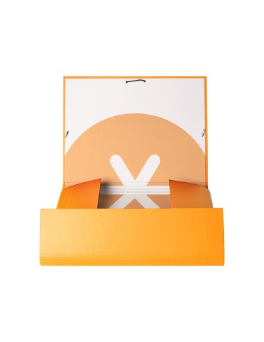 CARPETA  ANTARTIK GOMAS A4 3 SOLAPAS CARTON FORRADO MOSTAZA