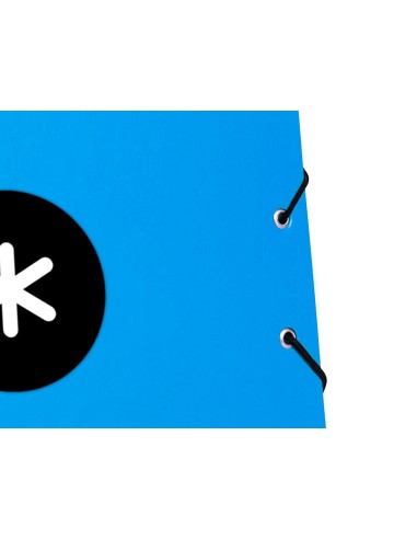 CARPETA GOMAS ANTARTIK FL CARTON FORRADO 3 SOLAPAS AZ.