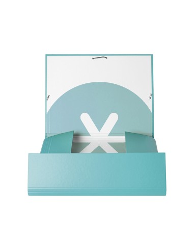 CARPETA GOMAS ANTARTIK A4 CARTON FORRADO 3 SOLAPAS MENTA