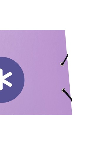 CARPETA GOMAS ANTARTIK A4 CARTON FORRADO 3 SOLAPAS LAVANDA