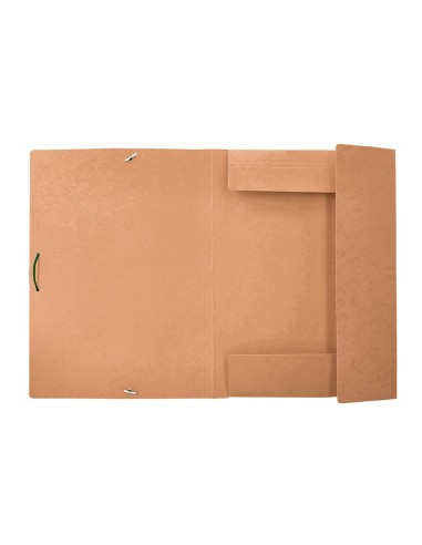 CARPETA  GOMAS A4+ 3 SOLAPAS ECOUSE CARTULINA 400 G/M2 KRAFT MARRON