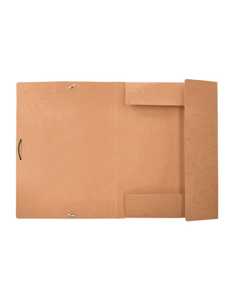 CARPETA  GOMAS A4+ 3 SOLAPAS ECOUSE CARTULINA 400 G/M2 KRAFT MARRON