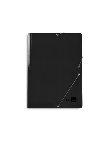 CARPETA  GOMAS FL. 3 SOLAPAS CARTON PLAST.NG.