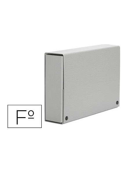 CARPETA PROYECTOS PARDO FL.LOMO 30 MM CARTON FORRADO GRIS BROCHE