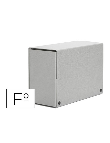 CARPETA PROYECTOS PARDO FL.LOMO 200 MM CARTON FORRADO GRIS BROCHE