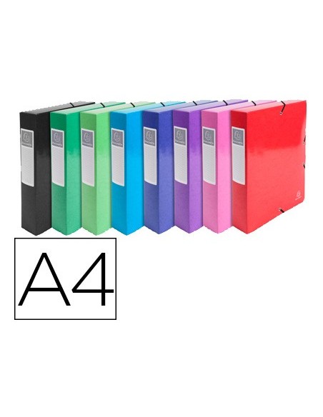 CARPETA PROYECTO EXACOMPTA CARTON LUSTRADO PLAST.A4 60MM SURT.