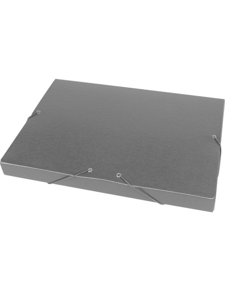 CARPETA PROYECTOS LOMO 3 CM GRIS CARTON