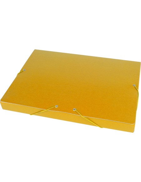 CARPETA PROYECTOS LOMO 3 CM AMARILLA CARTON