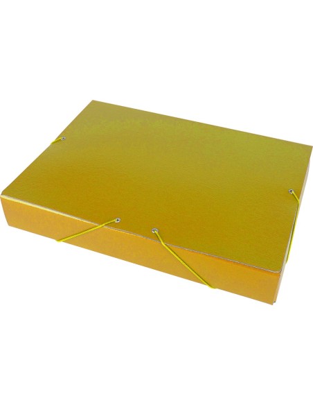 CARPETA PROYECTOS LOMO 5 CM AMARILLA CARTON