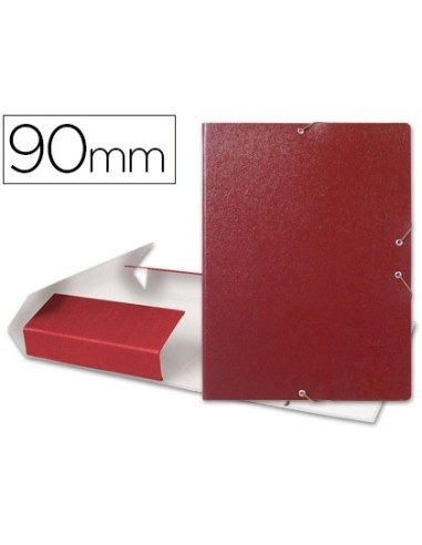 CARPETA PROYECTOS LOMO 9 CM ROJA CARTON