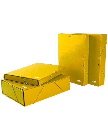 CARPETA PROYECTOS LOMO 9 CM AMARILLA CARTON
