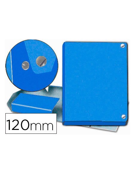 CARPETA PROYECTOS PARDO FOLIO LOMO 120 MM CARTON FORRADO AZUL BROCHE