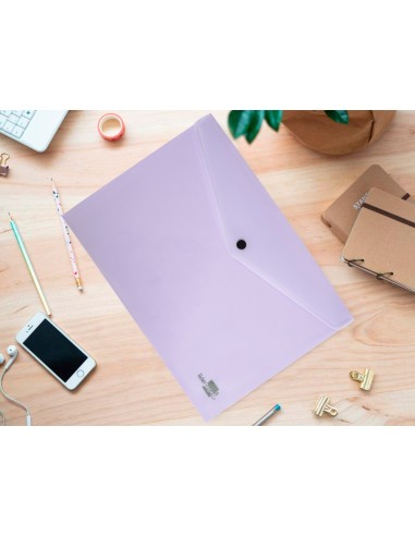 CARPETA DOSSIER BROCHE PP.A4 LAVANDA OPACO 50 H.