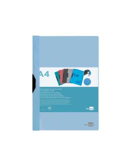 CARPETA DOSSIER PINZA LATERAL PP.A4 CEL.OPACO 30 H.PINZA DESLIZANTE