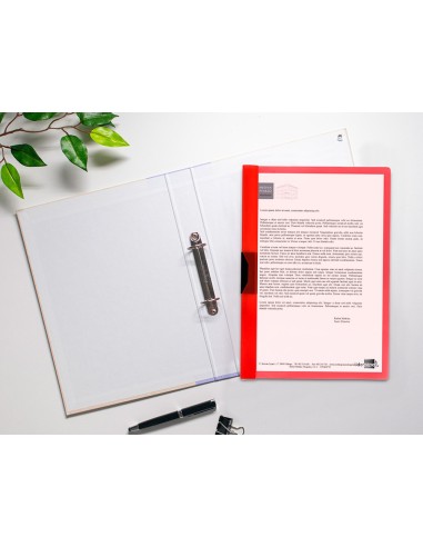 CARPETA DOSSIER PINZA LATERAL PP.A4 RJ.TRANSLUCIDO 60 H.PINZA DESLIZ.