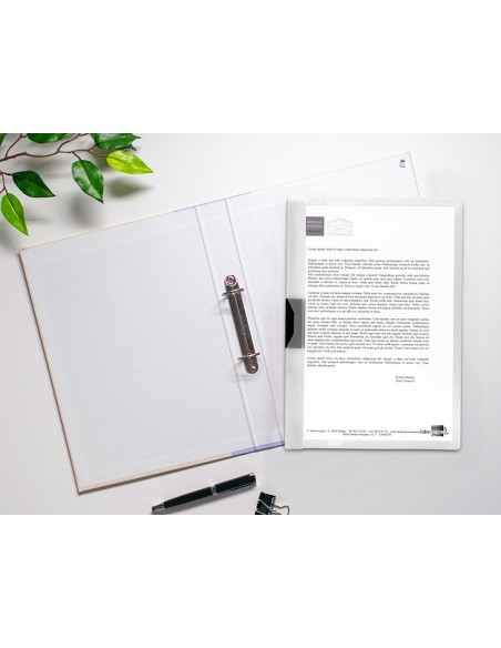 CARPETA DOSSIER PINZA LAT.PP. A4 TPTE.60H. PINZA DESLIZANTE