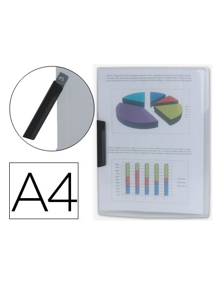 CARPETA BEAUT.DOSSIER PINZA LATERAL 35445 PP DIN A4 INCOLORA 30 H.PIN