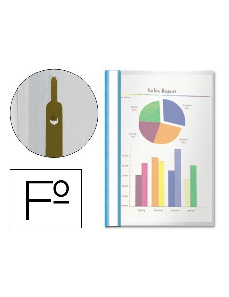 CARPETA DOSSIER FASTENER PLASTICO ESSELTE FL.AZUL