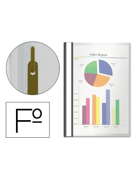 CARPETA DOSSIER FASTENER PLASTICO ESSELTE FL.NEGRA