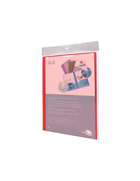 CARPETA BEAUT.DOSSIER DOS BOLSAS CANGUROS 45680 PP DIN A4 ROJA