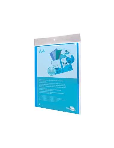 CARPETA BEAUT.DOSSIER DOS BOLSAS CANGUROS 45682 PP DIN A4 AZUL