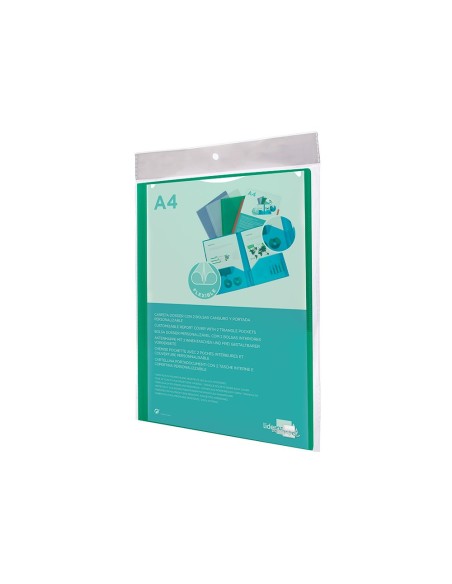 CARPETA BEAUT.DOSSIER DOS BOLSAS CANGUROS 45683 PP DIN A4 VERDE