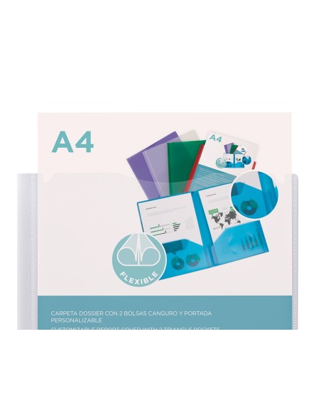 CARPETA BEAUT.DOSSIER DOS BOLSAS CANGUROS 45684 PP DIN A4 TPTE.