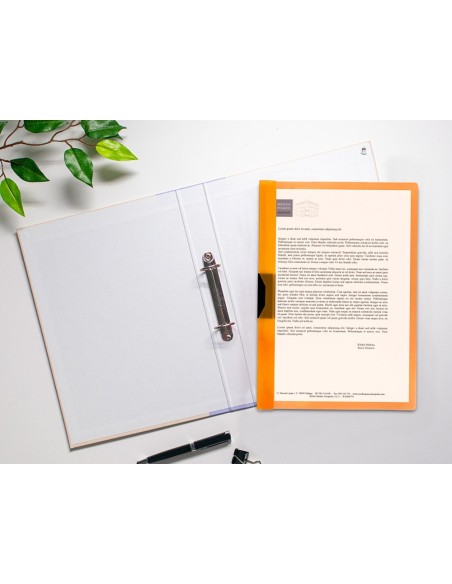 CARPETA BEAUT.DOSSIER PINZA LATERAL 45301 PP DIN A4 NARANJA 30 H.PINZ