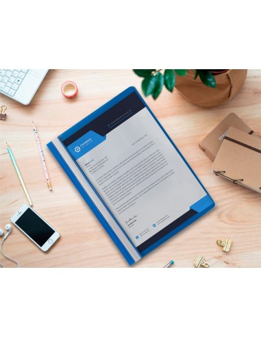 CARPETA DOSSIER FASTENER PLASTICO Q-CON.DIN A4 AZUL